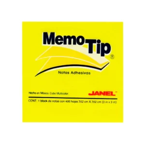 NOTA ADHESIVA 659 3" X 3" 400HJS NEON MULTICOLOR ATADO DE 2 PZAS.