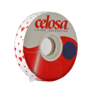 LISTON CELOSA SATIN NO. 5 CORAZON CHICO ROJO