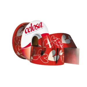 LISTON CELOSA METALICO NO. 9 CORAZON ROJO