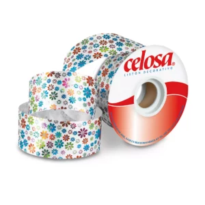 LISTON CELOSA FLORECITAS NO. 9 BLANCO
