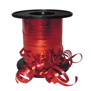 LISTON CURLING 100MTS SEDA METAL ROJO