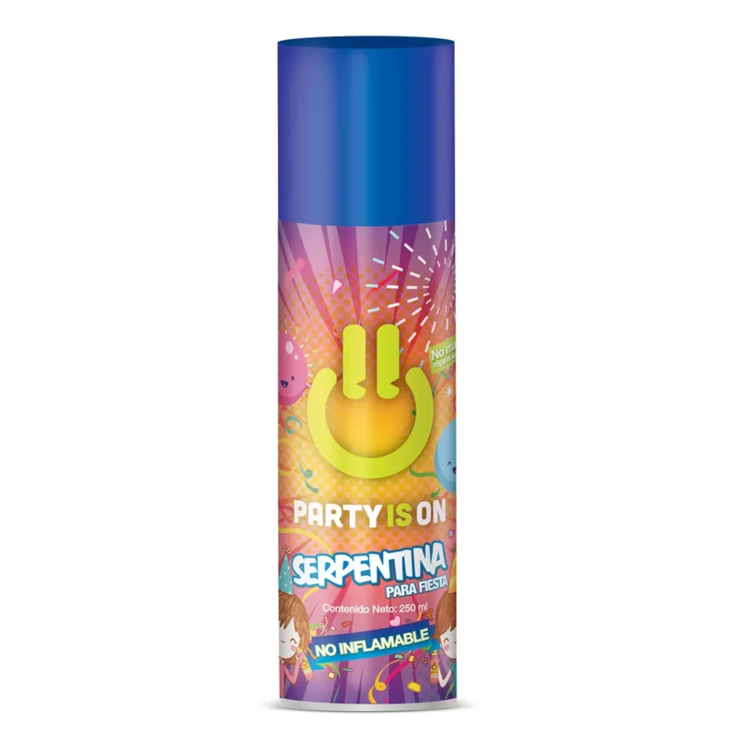 SERPENTINA PARA FIESTAS 250ML PARTY IS O ATADO DE 2 PZAS.