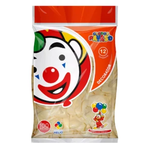 GLOBO PAYASO C/100 NO. 12 TRANSPARENTE