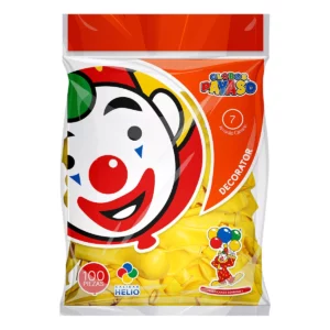 GLOBO FIESTA C/100 NO. 7 AMARILLO