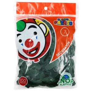 GLOBO FIESTA C/100 NO. 7 VERDE ESMERALDA