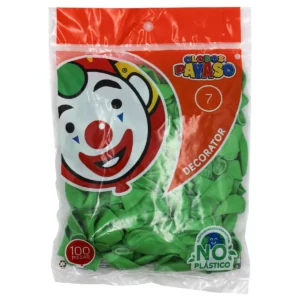 GLOBO FIESTA C/100 NO. 7 VERDE LIMA