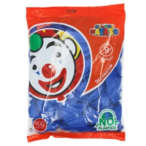 GLOBO FIESTA C/100 NO. 9 AZUL ROYAL