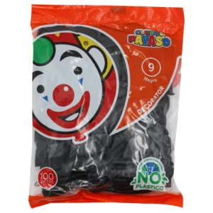 GLOBO FIESTA C/100 NO. 9 NEGRO