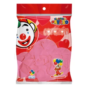GLOBO CORAZON C/50 H10 ROSA