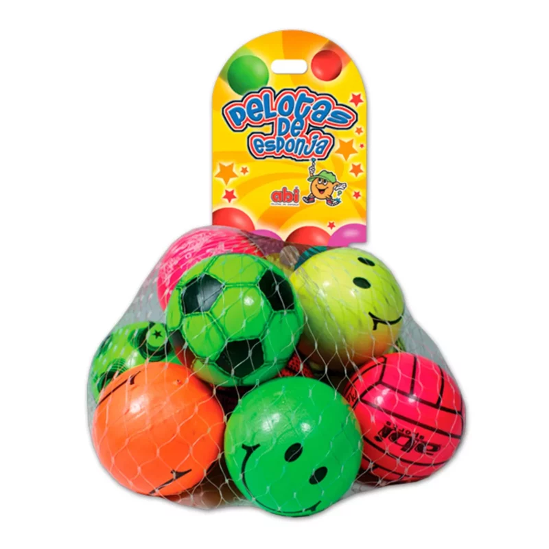 PELOTA ESPONJA ABI DECORADA C/10 NO. 2 1/2