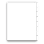SEPARADOR CARTA BLANCO 8 DIVISIONES SIN PERFORACION ATADO DE 10 PZAS.