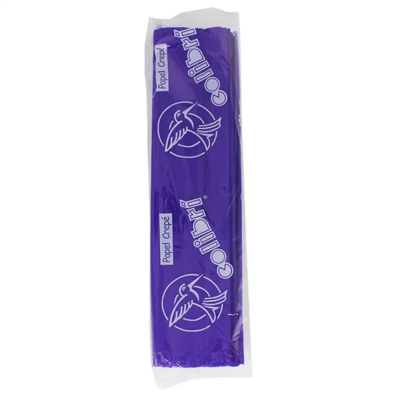PAPEL CREPE COLIBRI CORTO 333 MORADO PURPURA ATADO DE 10 PZAS.