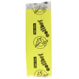 PAPEL CHINA COLIBRI 1203 AMARILLO CANARIO ATADO DE 100 PZAS.