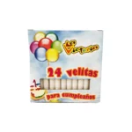 VELA PASTEL ECONOMICA BLANCA ATADO DE 10 PZAS.