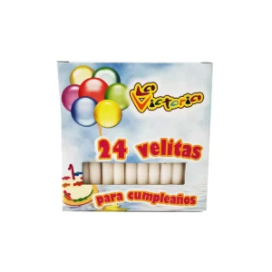 VELA PASTEL ECONOMICA BLANCA ATADO DE 10 PZAS.