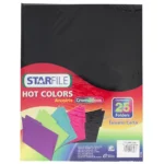 FOLDER CARTA C/25 HOT COLORS NEGRO