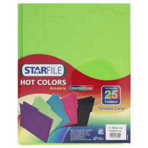 FOLDER CARTA C/25 HOT COLORS VERDE LIMON