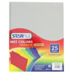 FOLDER CARTA C/25 HOT COLORS GRIS