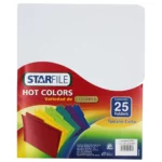 FOLDER CARTA C/25 HOT COLORS BLANCO