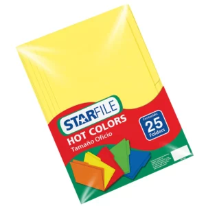 FOLDER OFICIO C/25 HOT COLORS AMARILLO