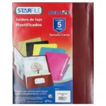 FOLDER CARTA PLASTIFICADO VINO ATADO DE 5 PZAS.