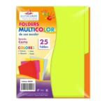 FOLDER CARTA MULTICOLOR C/25 NEON