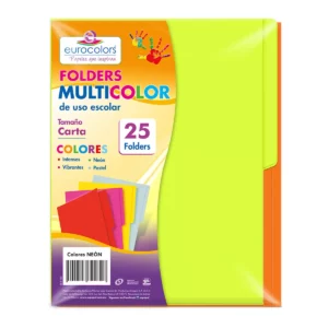 FOLDER CARTA MULTICOLOR C/25 NEON