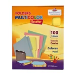 FOLDER CARTA MULTICOLOR C/100 PASTEL AMARILLO