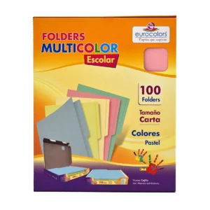 FOLDER CARTA MULTICOLOR C/100 PASTEL ROSA