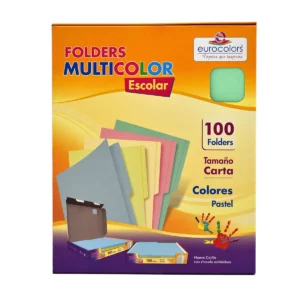 FOLDER CARTA MULTICOLOR C/100 PASTEL VERDE