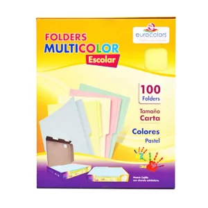 FOLDER CARTA MULTICOLOR C/100 PASTEL CREMA