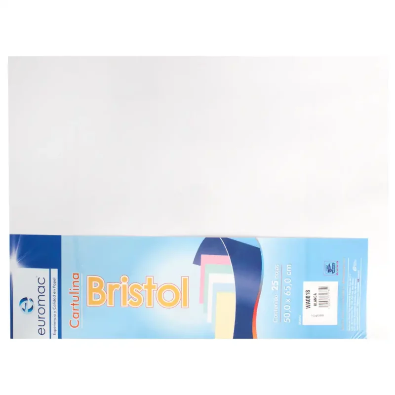 CARTULINA BRISTOL 50X65 C/25 BLANCA
