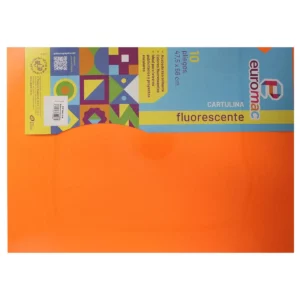 CARTULINA FLUORESCENTE C/10 NARANJA