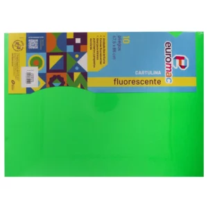 CARTULINA FLUORESCENTE C/10 VERDE