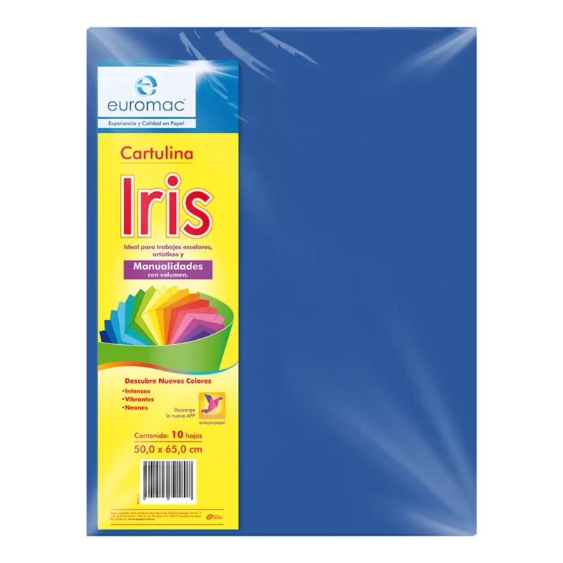 CARTULINA IRIS C/10 175GRS AZUL EI0036