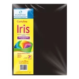 CARTULINA IRIS C/10 175GRS NEGRO