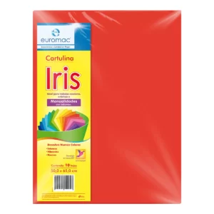 CARTULINA IRIS C/10 175GRS ROJO