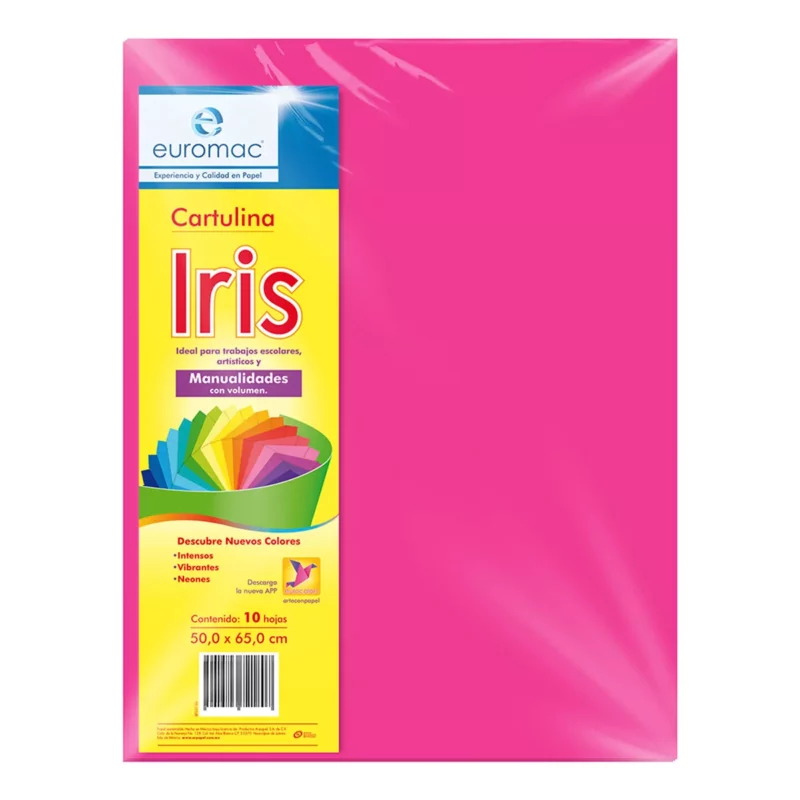 CARTULINA IRIS C/10 175G ROSA MEX EI0044