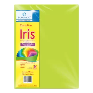 CARTULINA IRIS C/10 175GRS VERDE LIMON