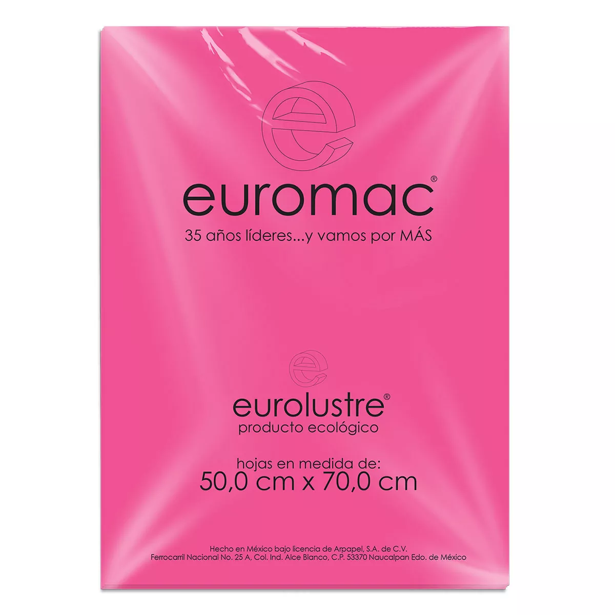 PAPEL LUSTRE C/25 ROSA MEXICANO EL0040