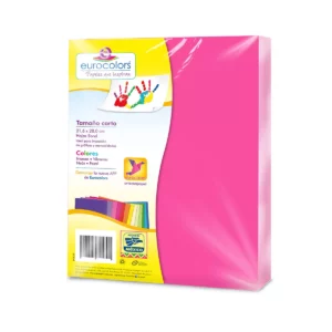 HOJA CARTA EUROCOLORS C/100 ROSA NEON