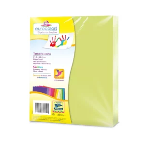 HOJA CARTA EUROCOLORS C/100 VERDE PASTEL