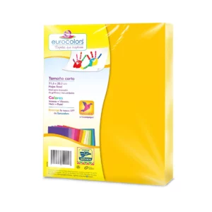 HOJA CARTA EUROCOLORS C/100 CANARIO