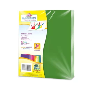 HOJA CARTA EUROCOLORS C/100 VERDE BANDERA