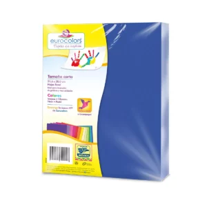 HOJA CARTA EUROCOLORS C/100 AZUL
