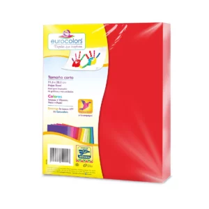 HOJA CARTA EUROCOLORS C/100 ROJO