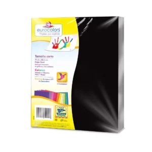 HOJA CARTA EUROCOLORS C/100 NEGRO