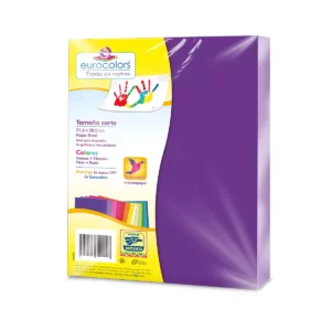 HOJA CARTA EUROCOLORS C/100 MORADO