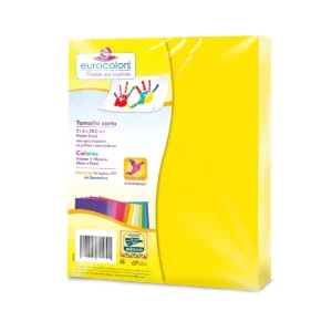 HOJA CARTA EUROCOLORS C/100 AMARILLO NEON