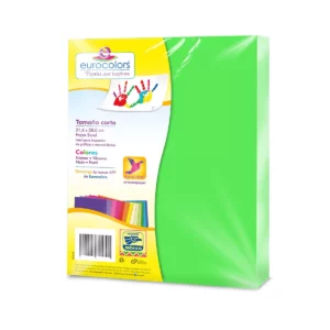 HOJA CARTA EUROCOLORS C/100 NEON VERDE